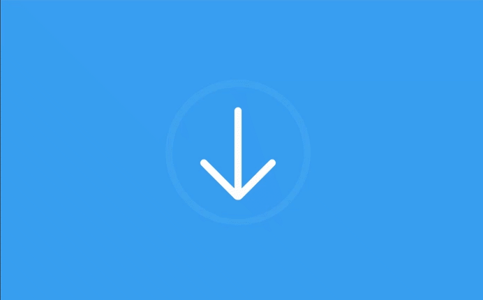 Download button animation with pure CSS snippet