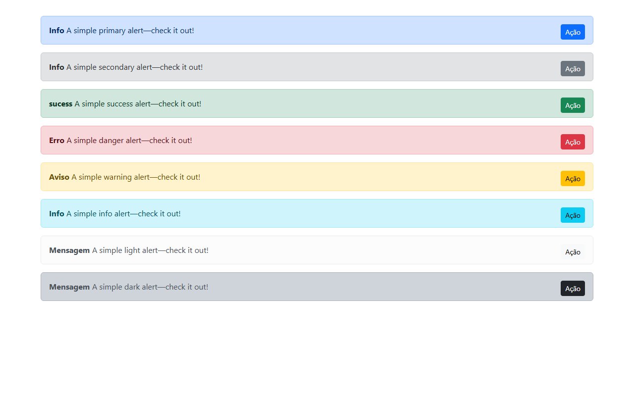 Alerts with link button — Bootstrap 5 snippet preview