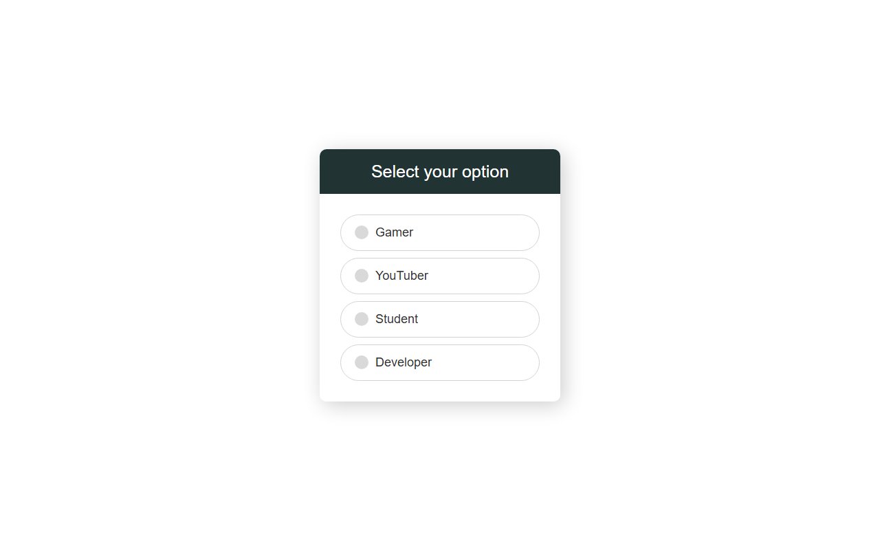Awesome Custom Radio Buttons snippet using only HTML & CSS — Bootstrap 5 snippet preview