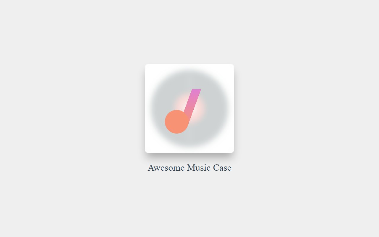 Awesome Music Case Animation with Pure CSS — Bootstrap 5 snippet preview