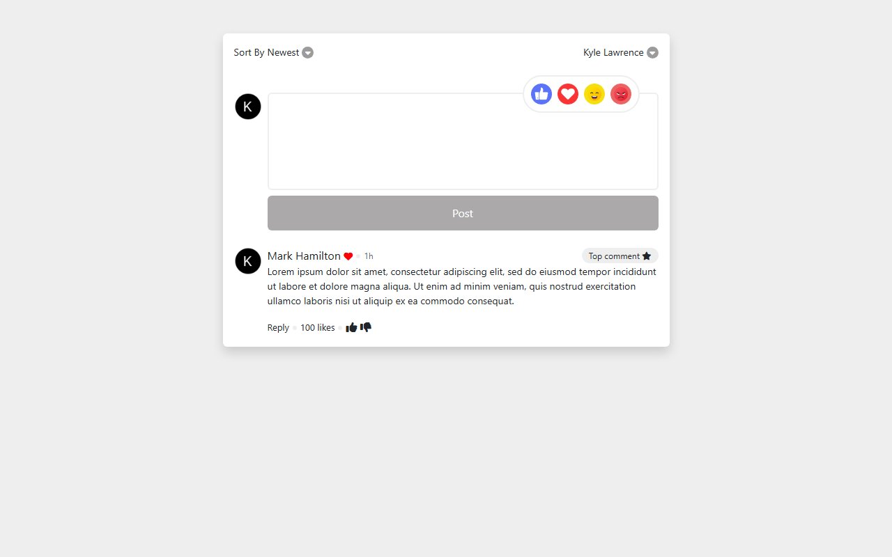 Bootstrap 5 comment section with emojis icons snippets — Bootstrap 5 snippet preview