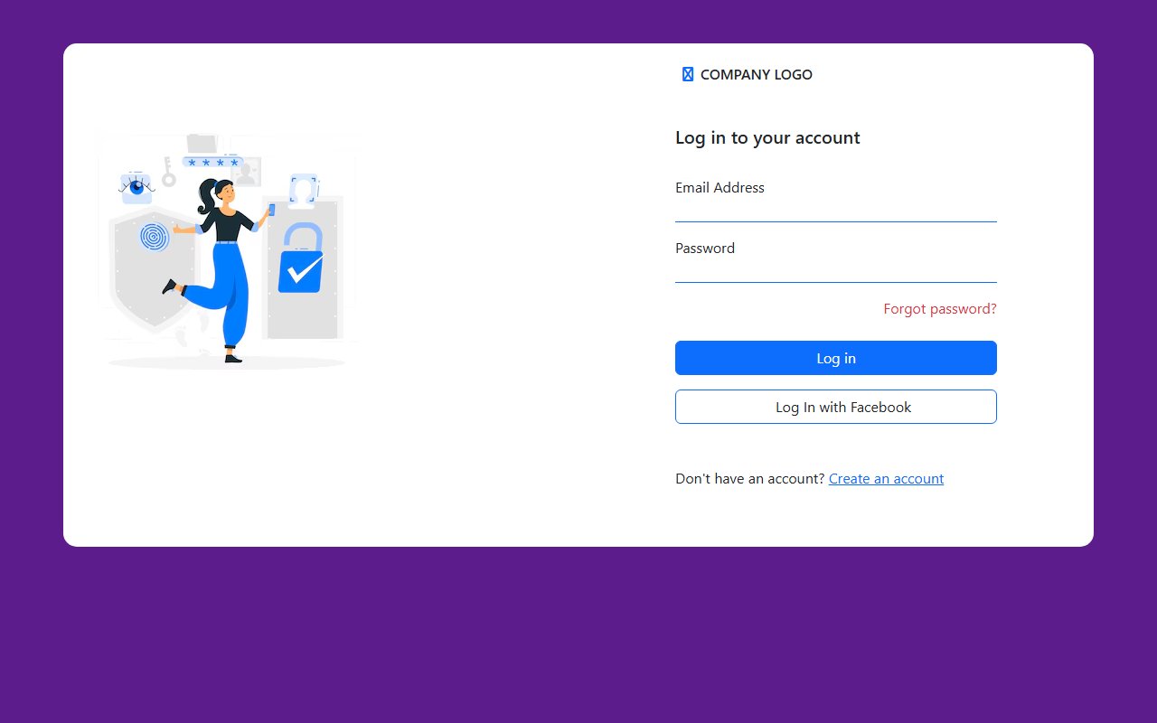 Bootstrap 5 Fancy login form with Facebook — Bootstrap 5 snippet preview