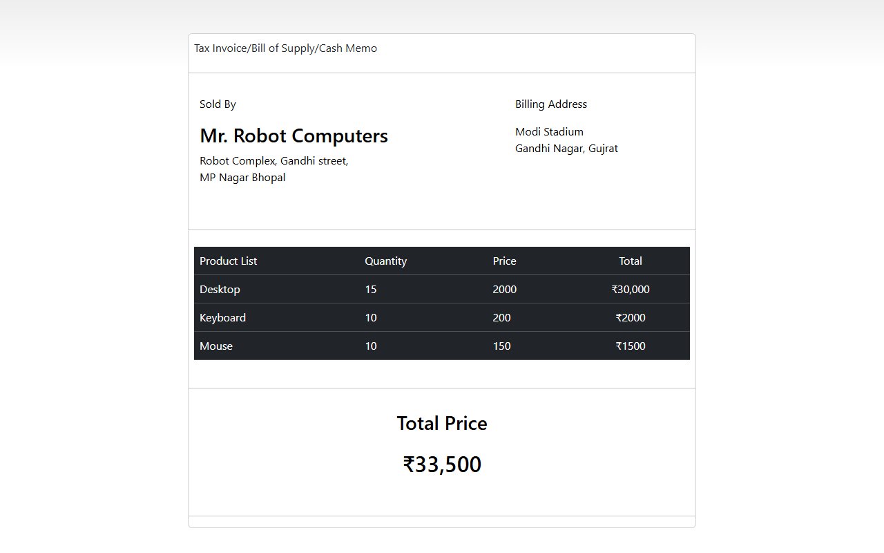 Bootstrap 5 invoice snippet — Bootstrap 5 snippet preview