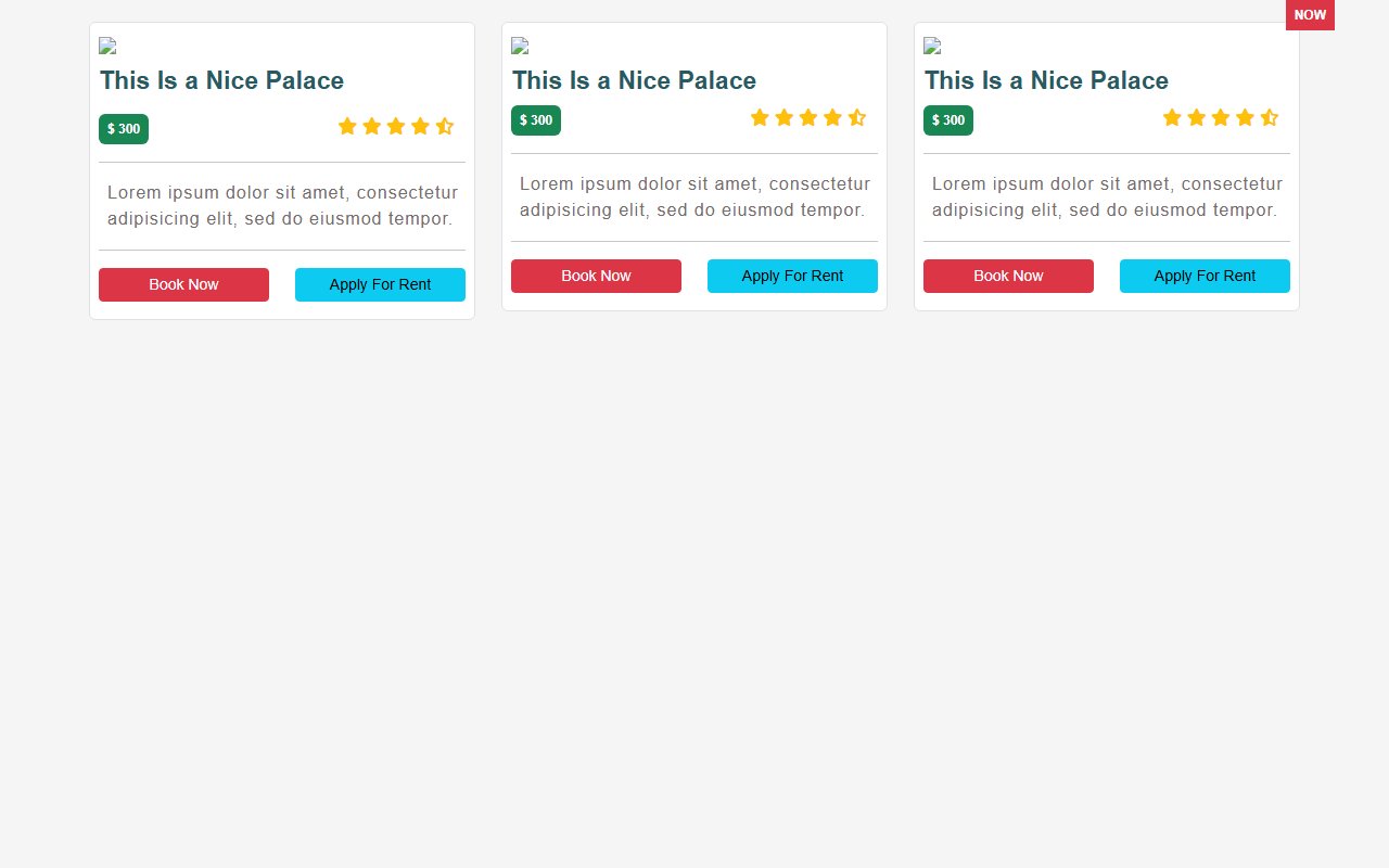 Bootstrap 5 Real Estate Box Design Snippet — Bootstrap 5 snippet preview