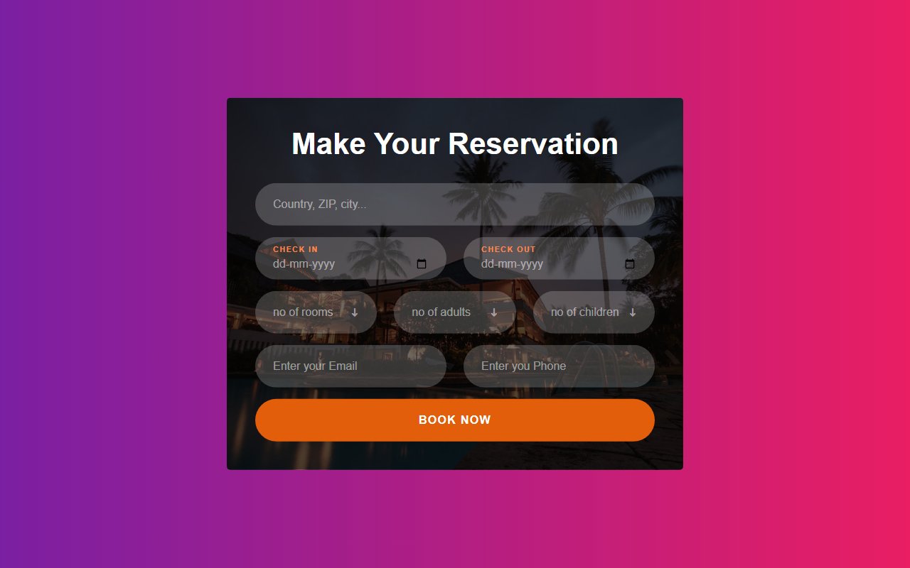 Bootstrap booking template — Bootstrap 5 snippet preview