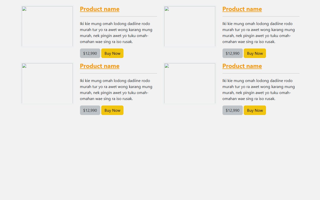 Bootstrap ecommerce product list snippets — Bootstrap 5 snippet preview