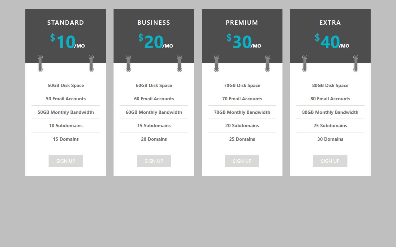 Bootstrap pricing table — Bootstrap 5 snippet preview