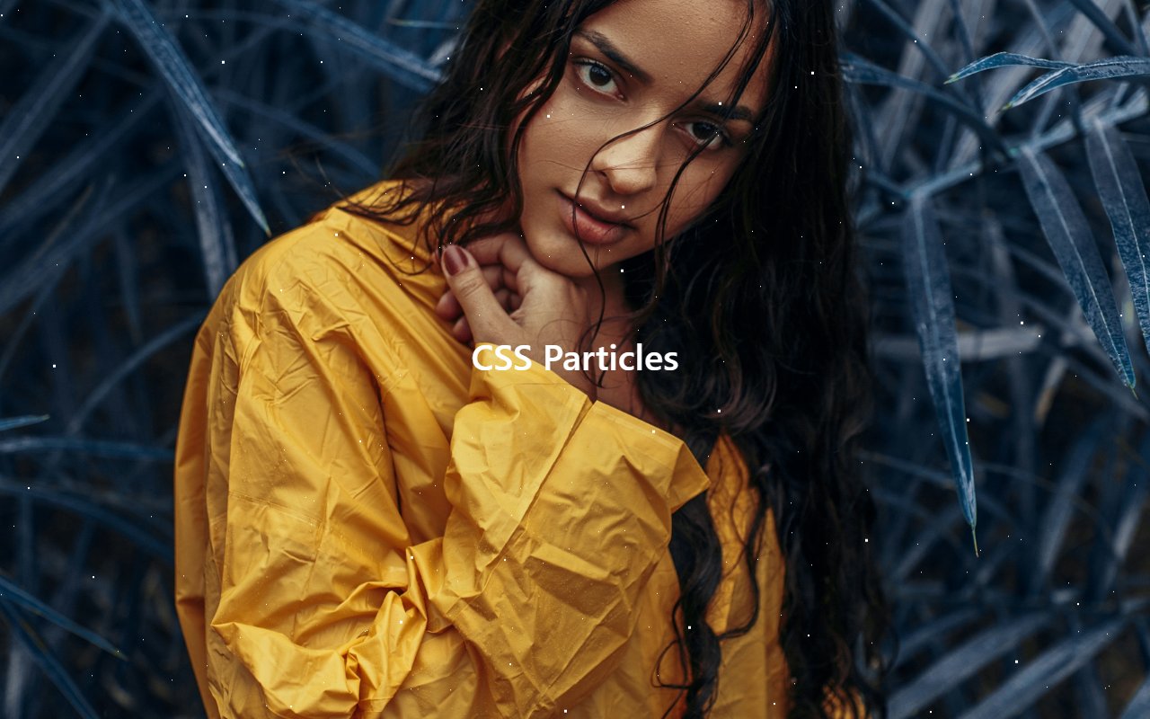 CSS Particles animation snippet — Bootstrap 5 snippet preview