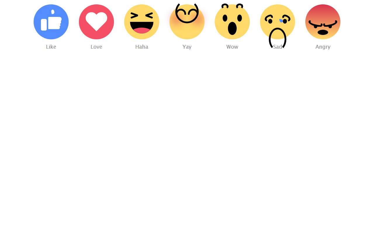 Facebook Emoji Reactions | Pure CSS snippet — Bootstrap 5 snippet preview