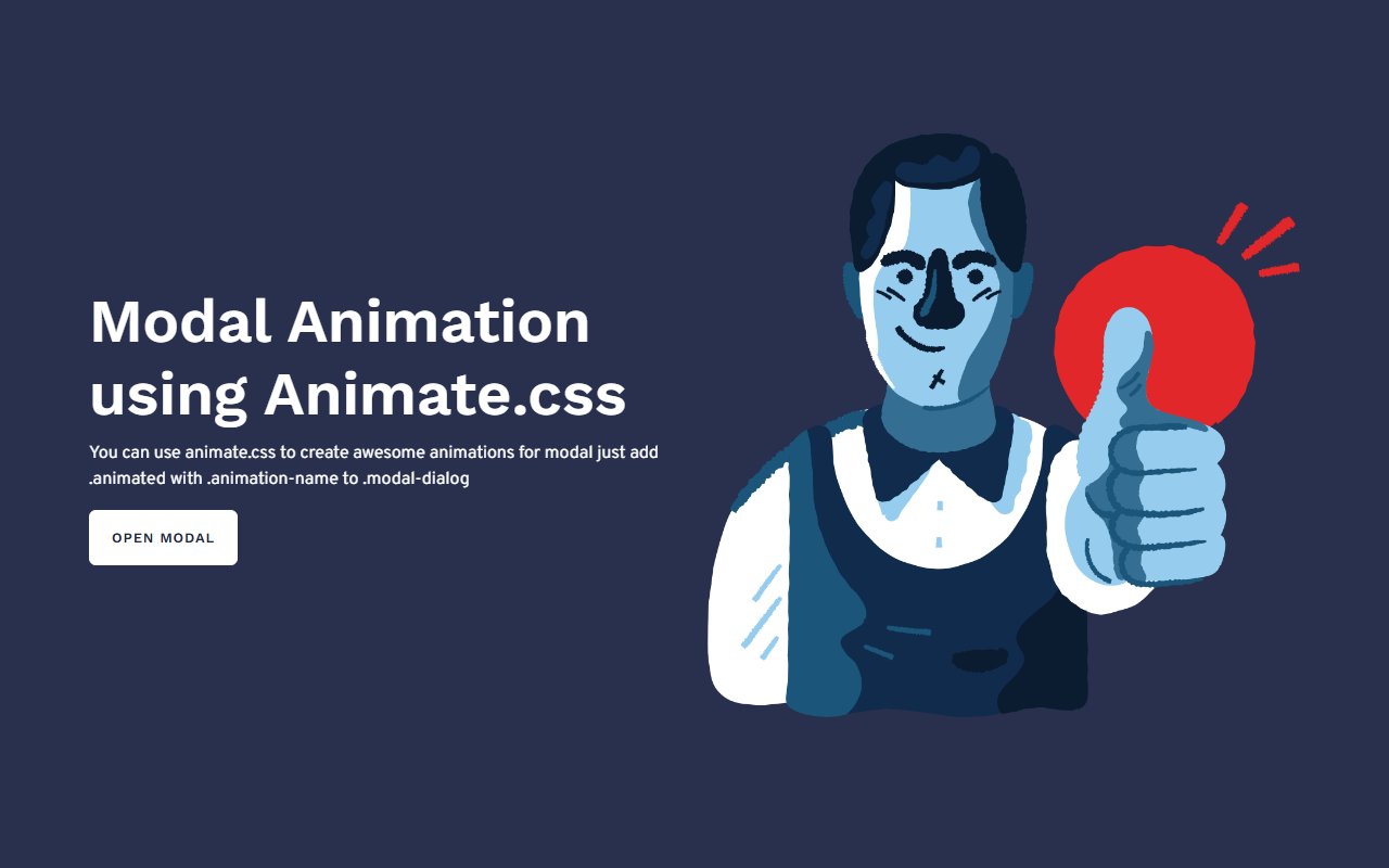 Free Animated Bootstrap Modal and Popups — Bootstrap 5 snippet preview