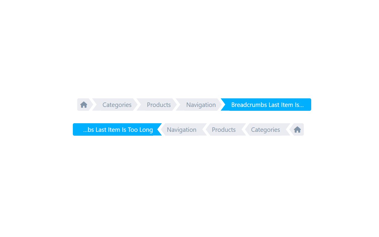 LTR RTL Fancy Breadcrumb — Bootstrap 5 snippet preview