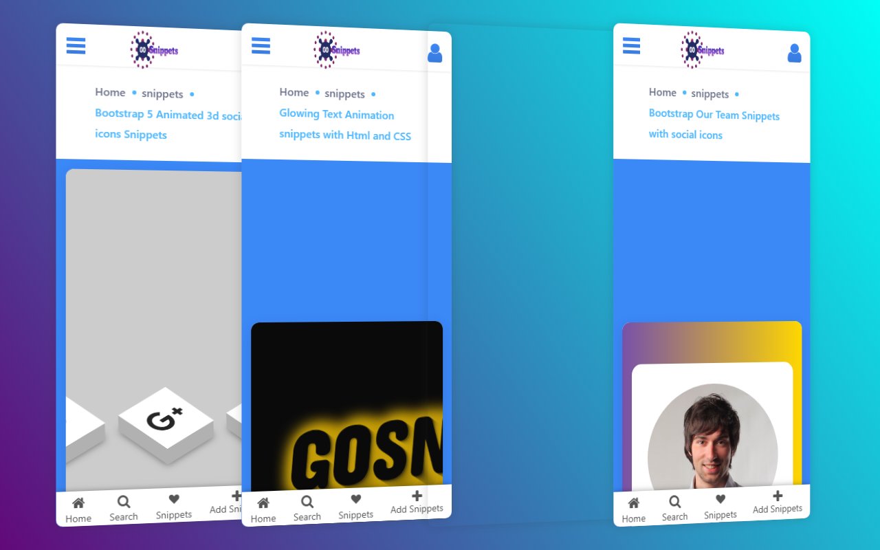 Modern iframe snippets example — Bootstrap 5 snippet preview