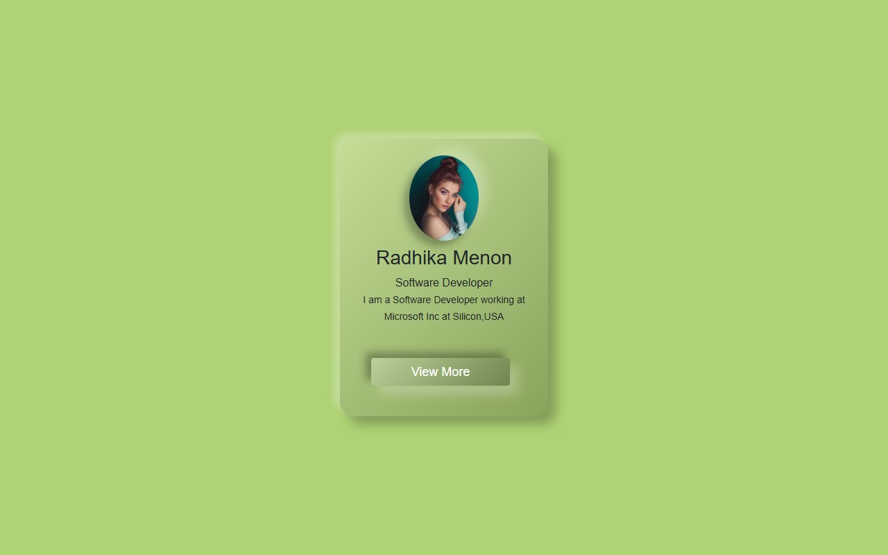 Neumorphic card snippet | Neumorphic profile card — Bootstrap 5 snippet preview