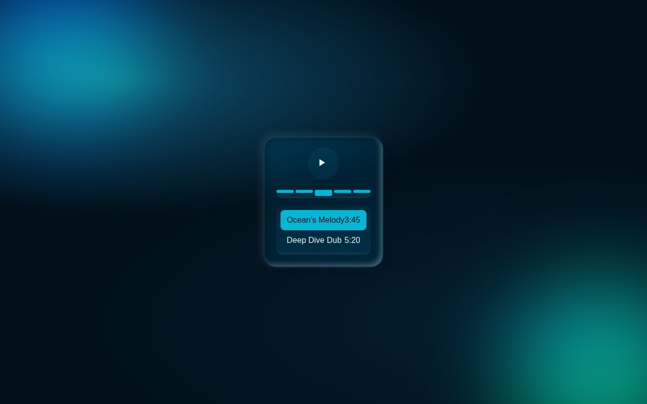 Ocean Depth Neumorphic Music Player with Waveform Scrubber — Bootstrap 5 snippet preview