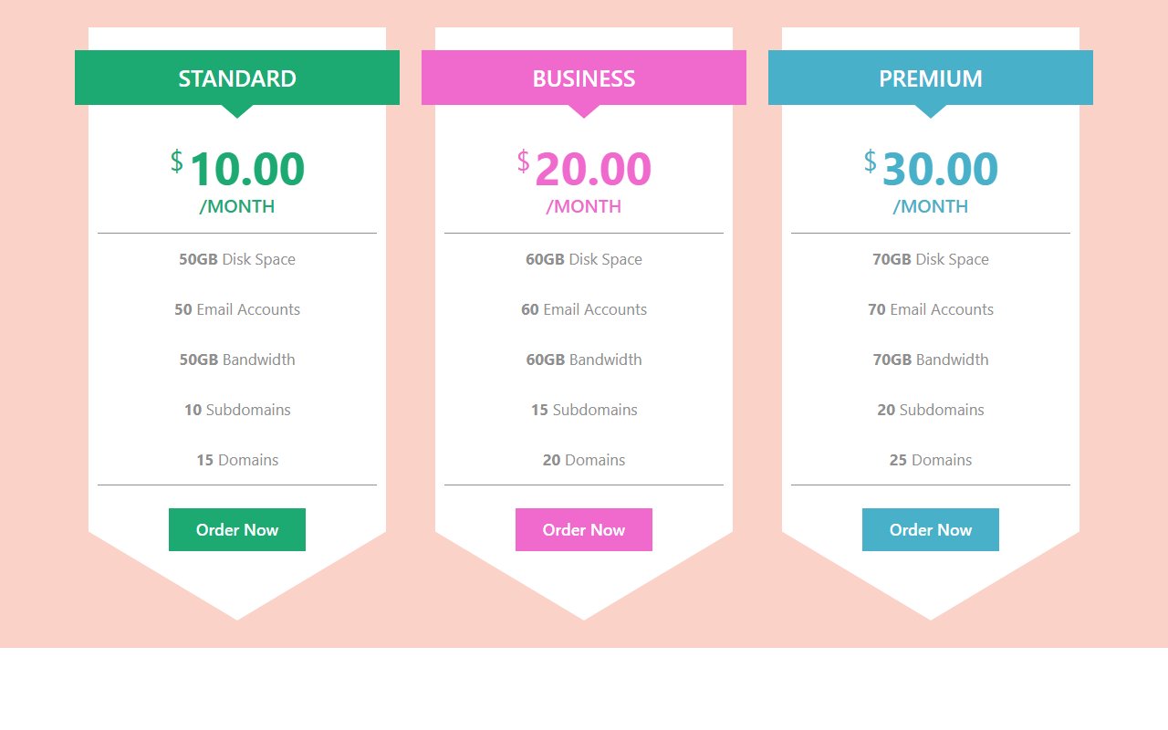 Pricing table — Bootstrap utilities snippet — Bootstrap 5 snippet preview
