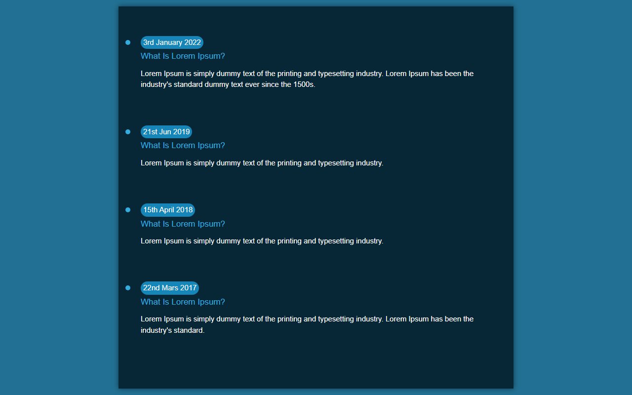 Pure CSS Timeline Design With Cool Hover Effects — Bootstrap 5 snippet preview