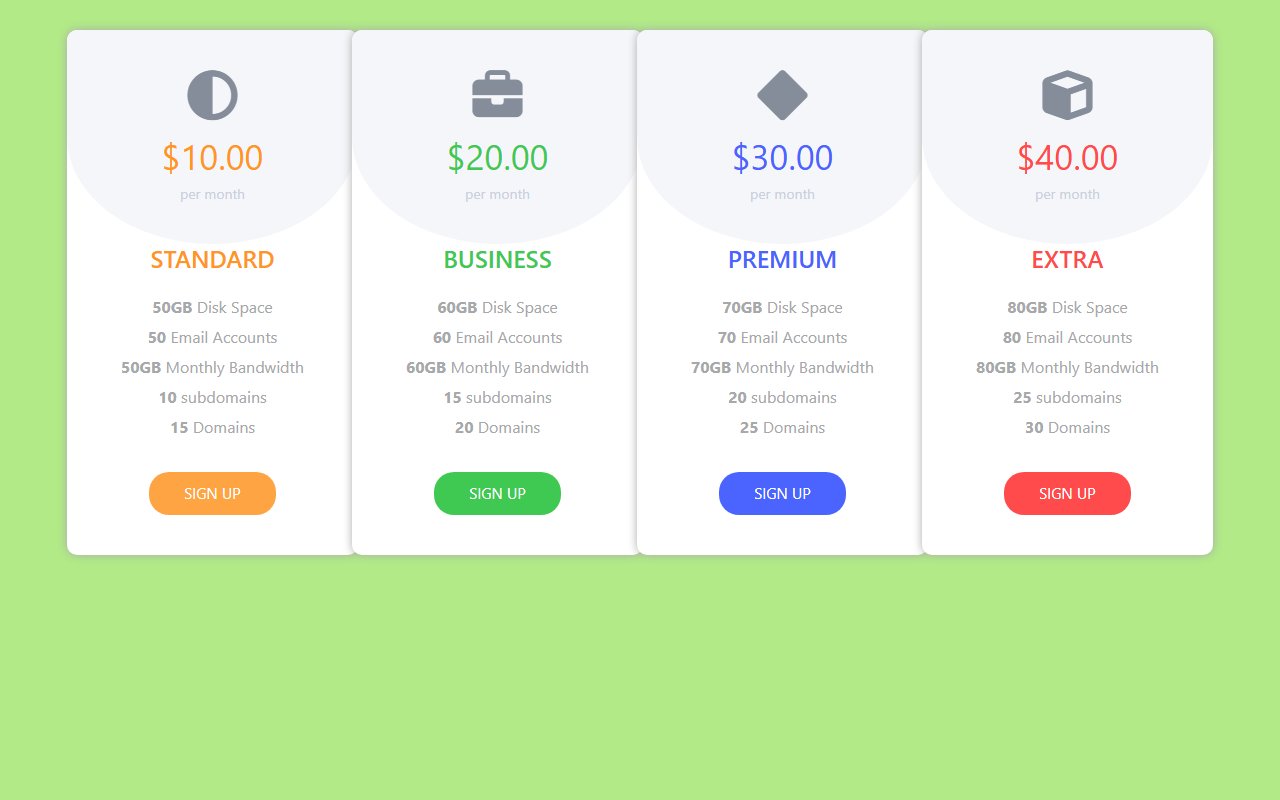 Responsive Bootstrap 5 pricing table snippet — Bootstrap 5 snippet preview