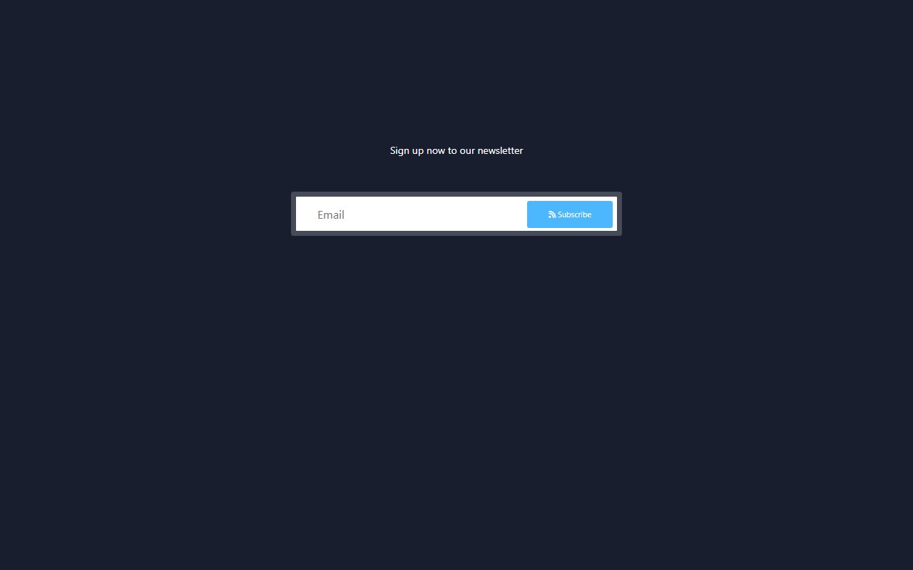 Responsive Bootstrap 5 Subscribe now form — Bootstrap 5 snippet preview