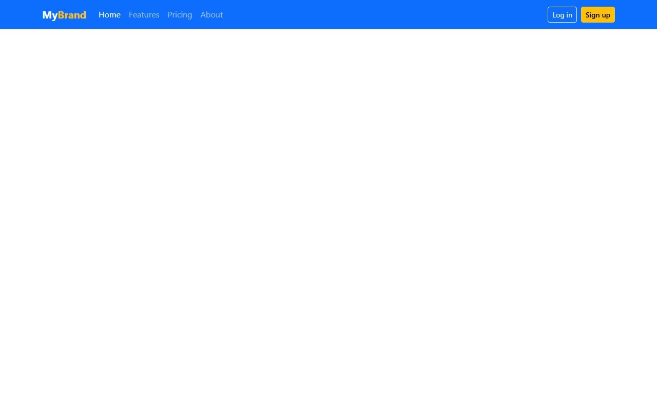 Responsive Navbar — Bootstrap 5 snippet preview