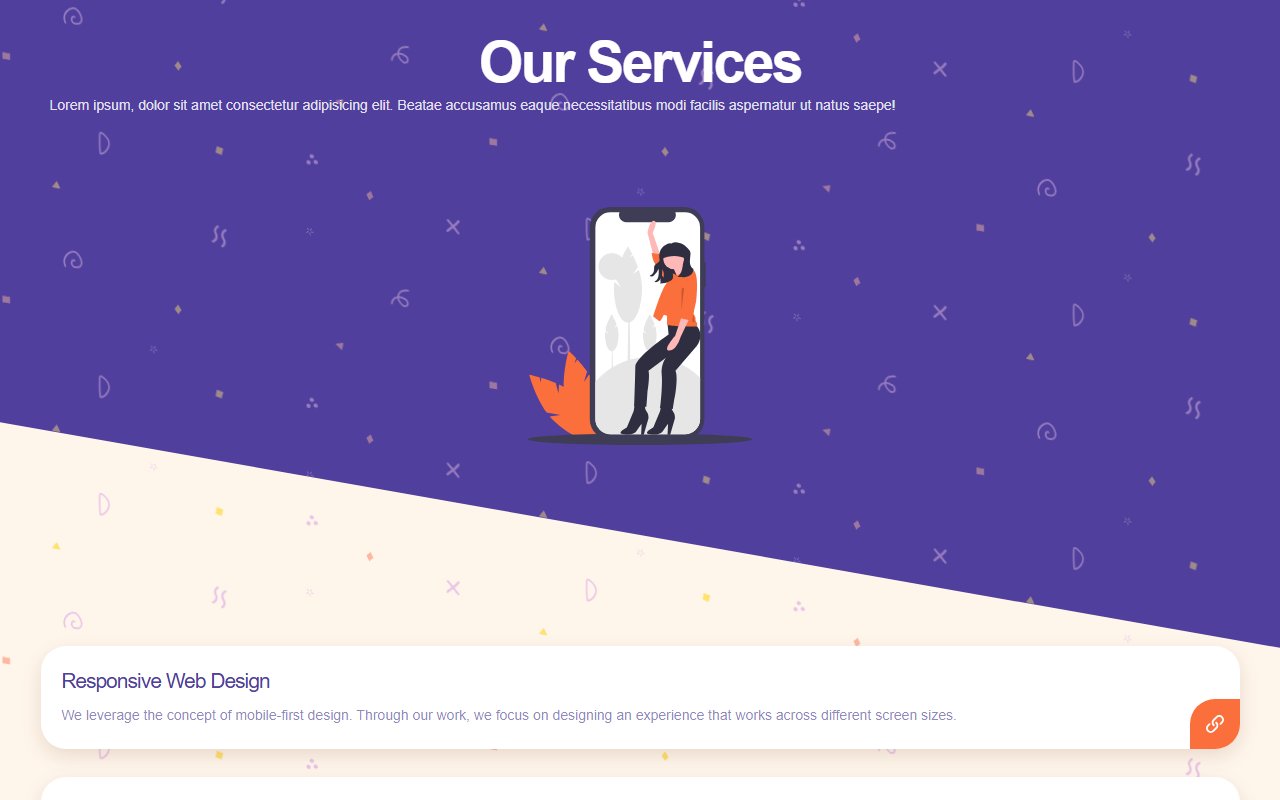 Services Section with pure CSS — Bootstrap 5 snippet preview