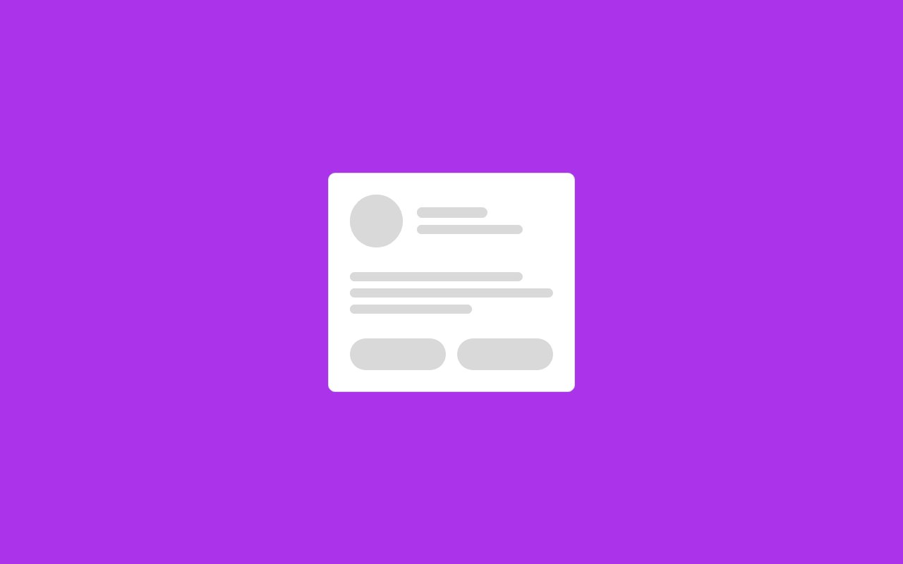 Skeleton Loading Screen Animation snippet using only HTML… — Bootstrap 5 snippet preview